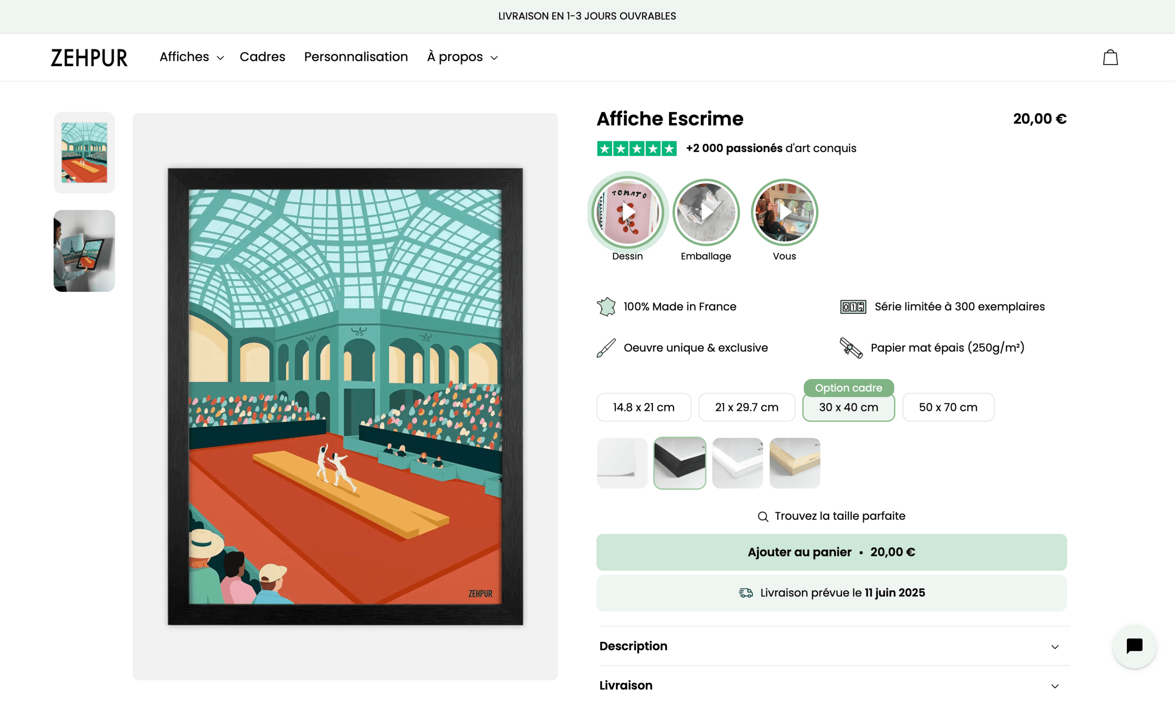 Custom coded Shopify product page redesign