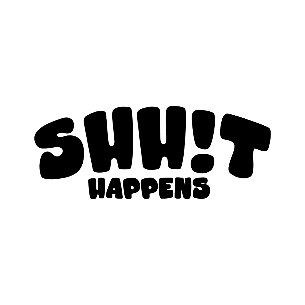 SHHHIT HAPPENS logo